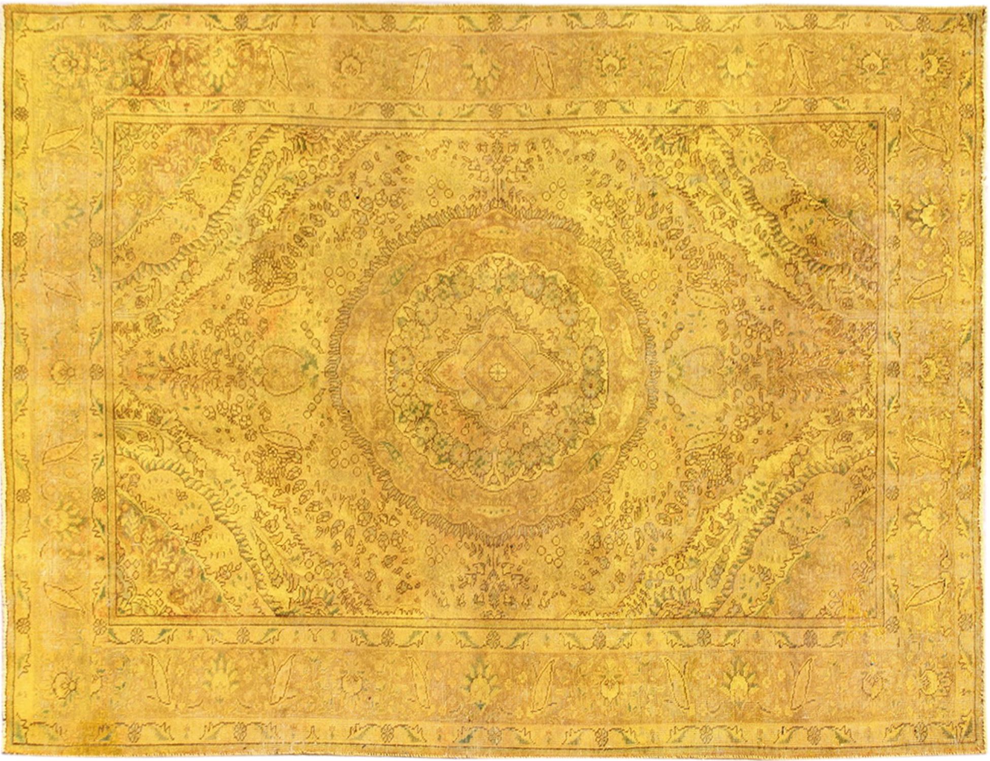 Tappeto vintage persiano  giallo <br/>300 x 205 cm