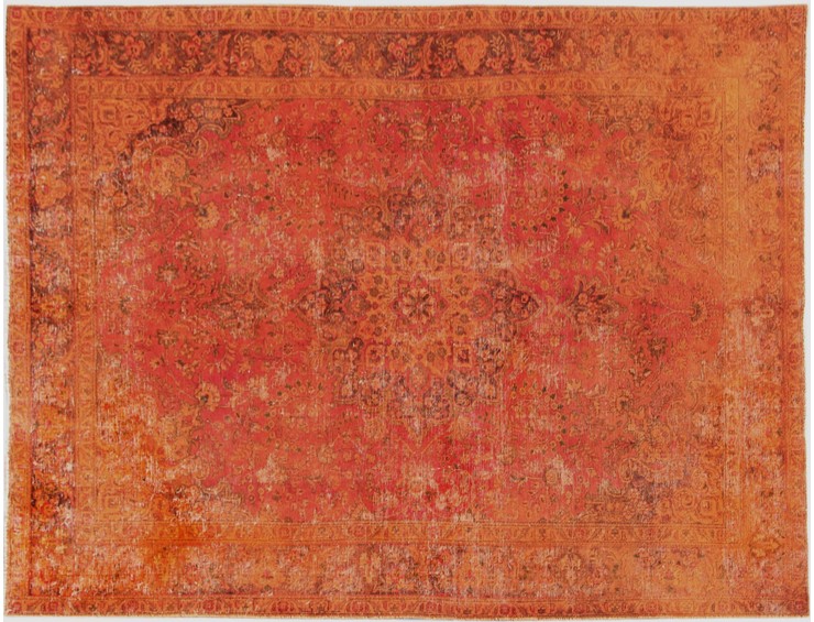 Orange Persan Tapis Persan vintage 305 x 200 cm