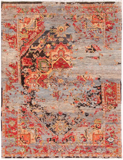 Grau Persien Retro Perserteppich 295 x 180 cm
