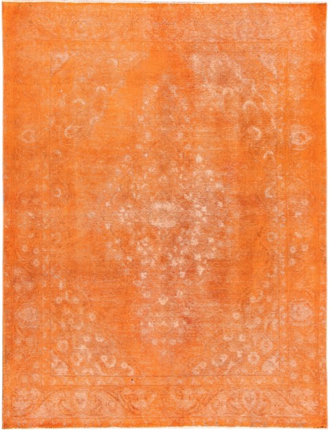 Orange Persien Persisk Vintagetæppe 285 x 180 cm