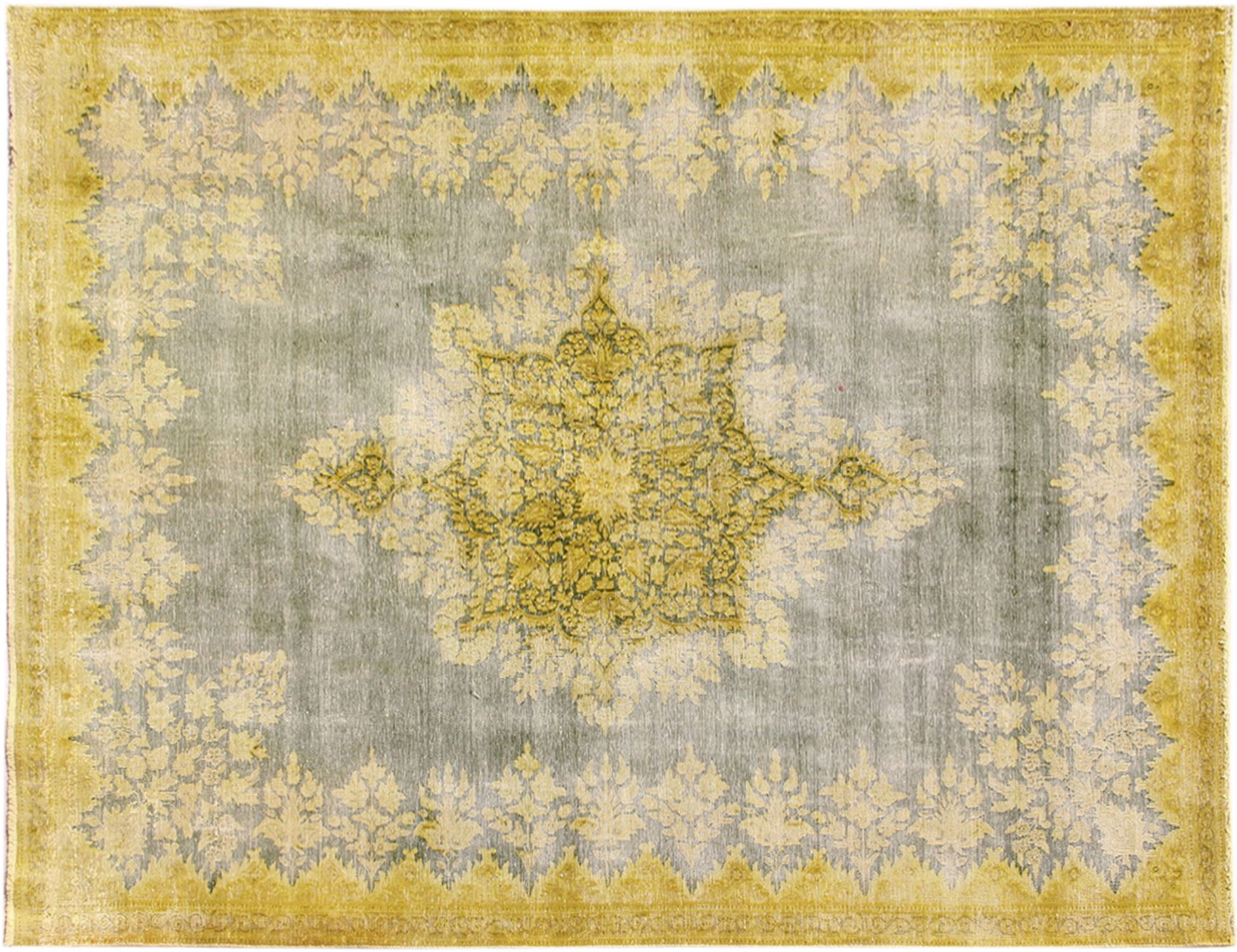 Persischer Vintage Teppich  gelb <br/>305 x 220 cm