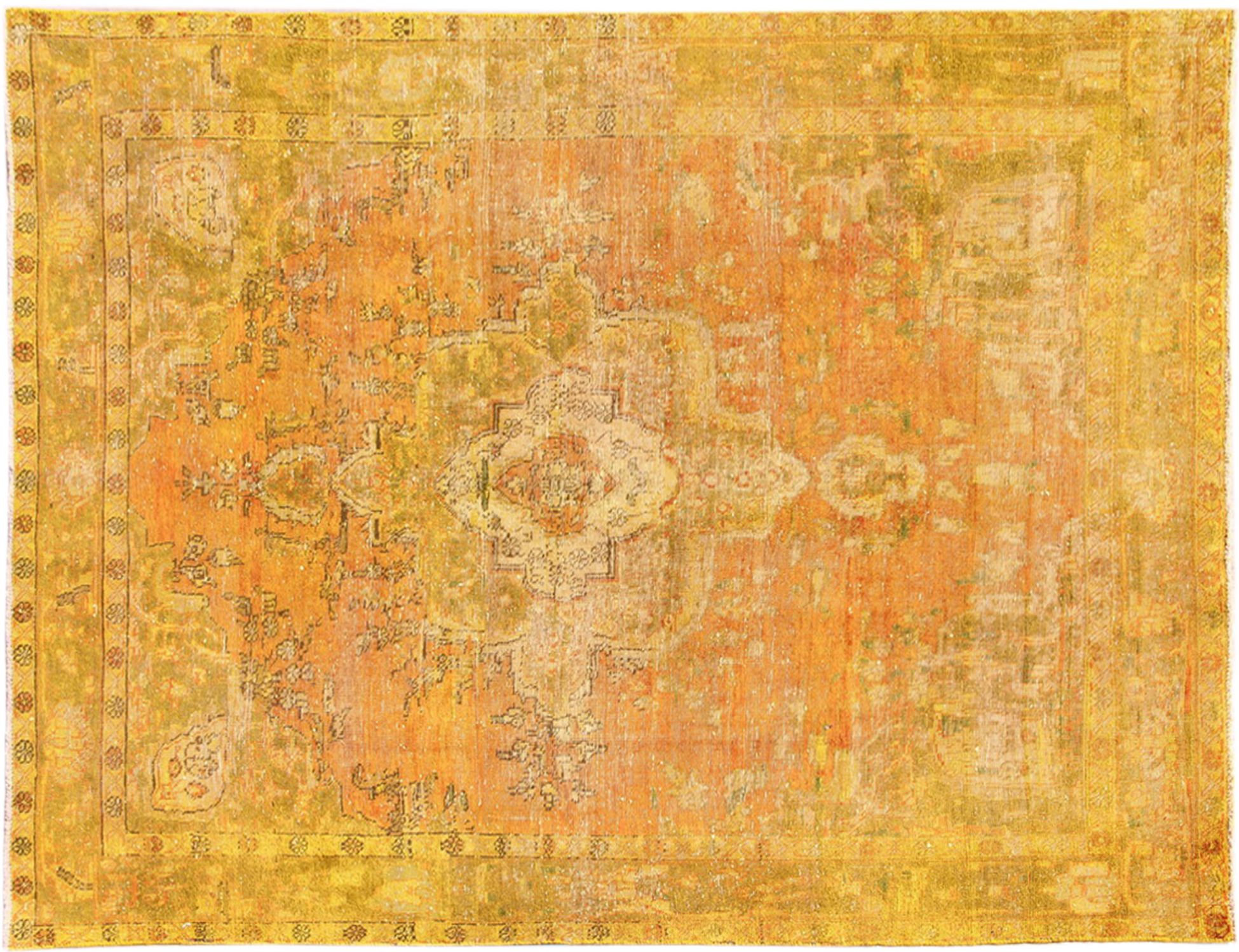 Persisk Vintagetæppe  gul <br/>282 x 200 cm