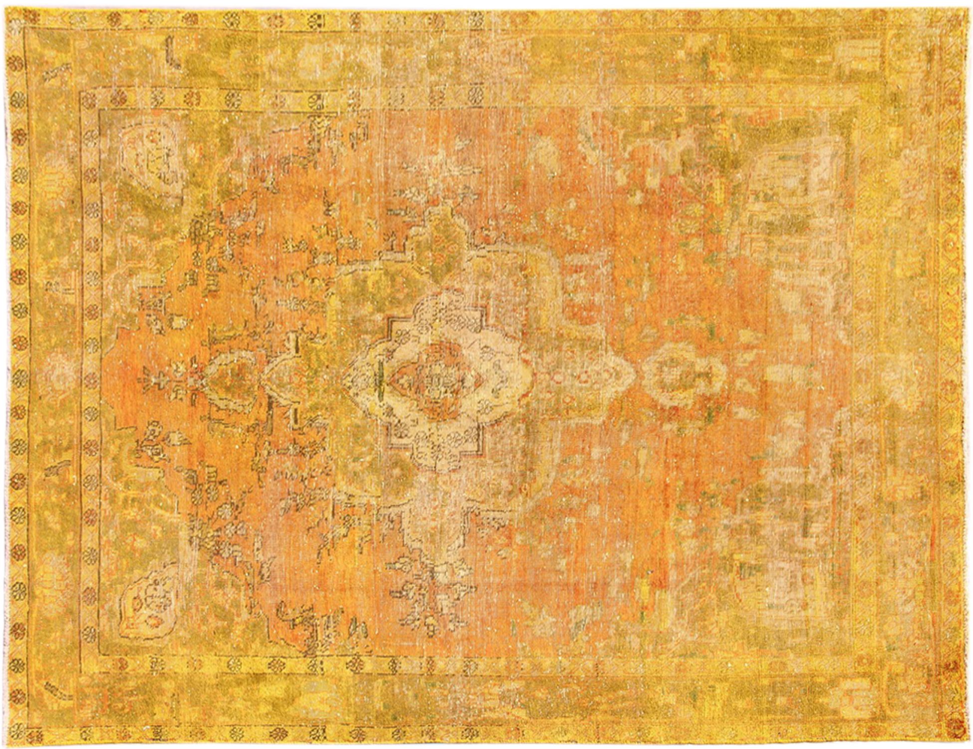 Tappeto vintage persiano  giallo <br/>282 x 200 cm