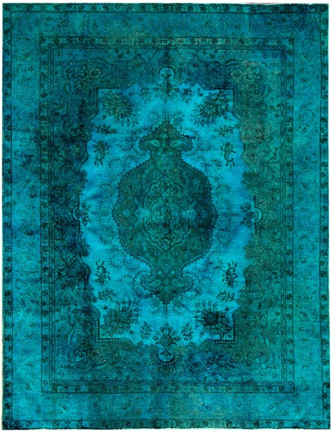 Grün Persien Persischer Vintage Teppich 320 x 220 cm