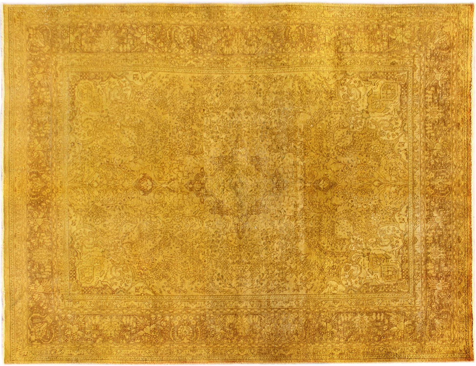 Tapis Persan vintage  jaune <br/>300 x 200 cm