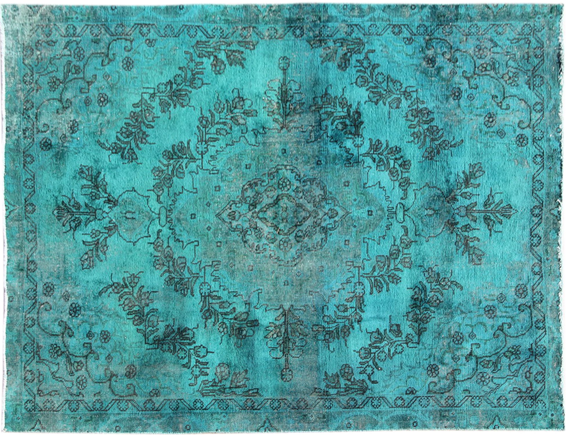Tapis Persan vintage  turquoise <br/>260 x 167 cm