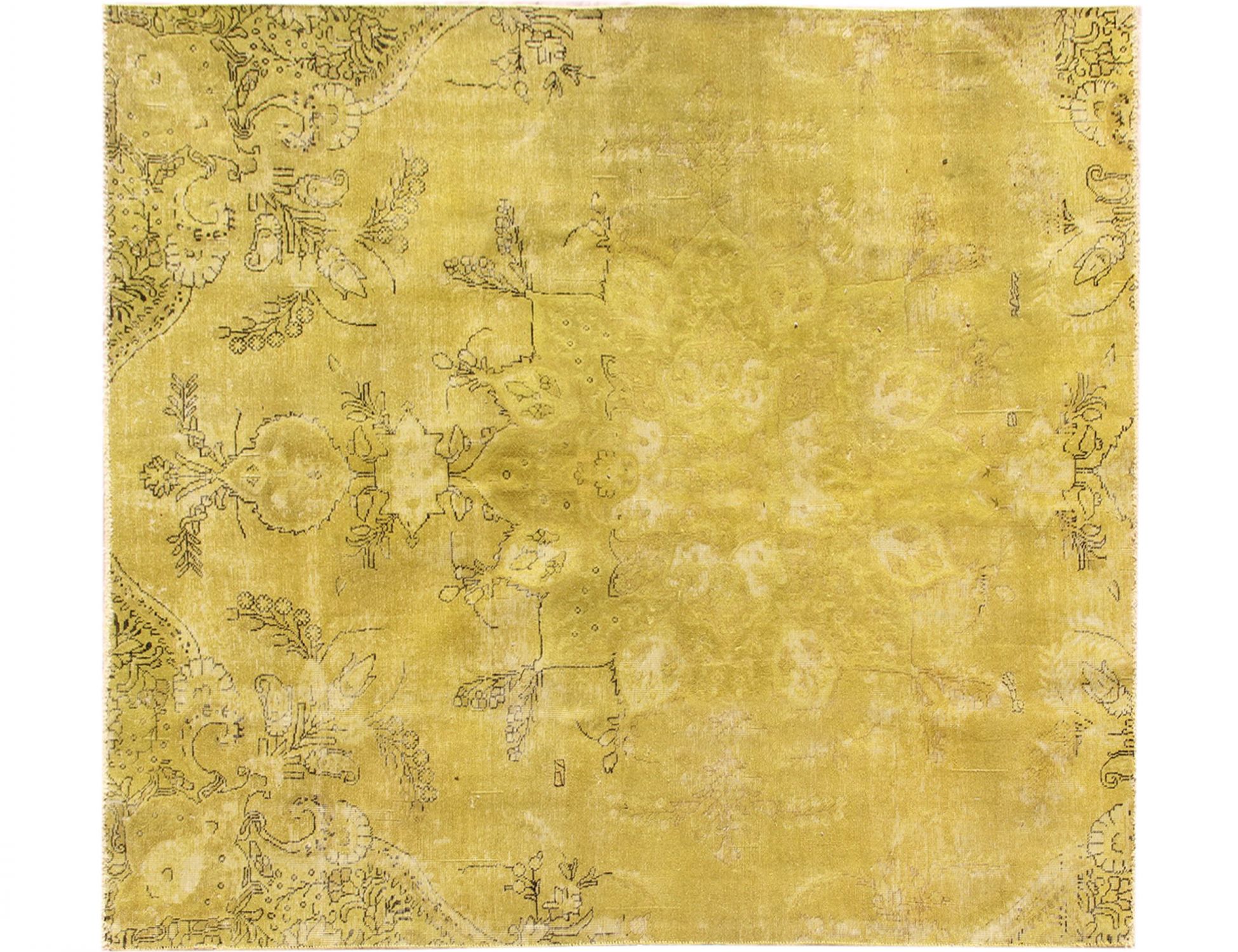 Tappeto vintage persiano  verde <br/>255 x 207 cm