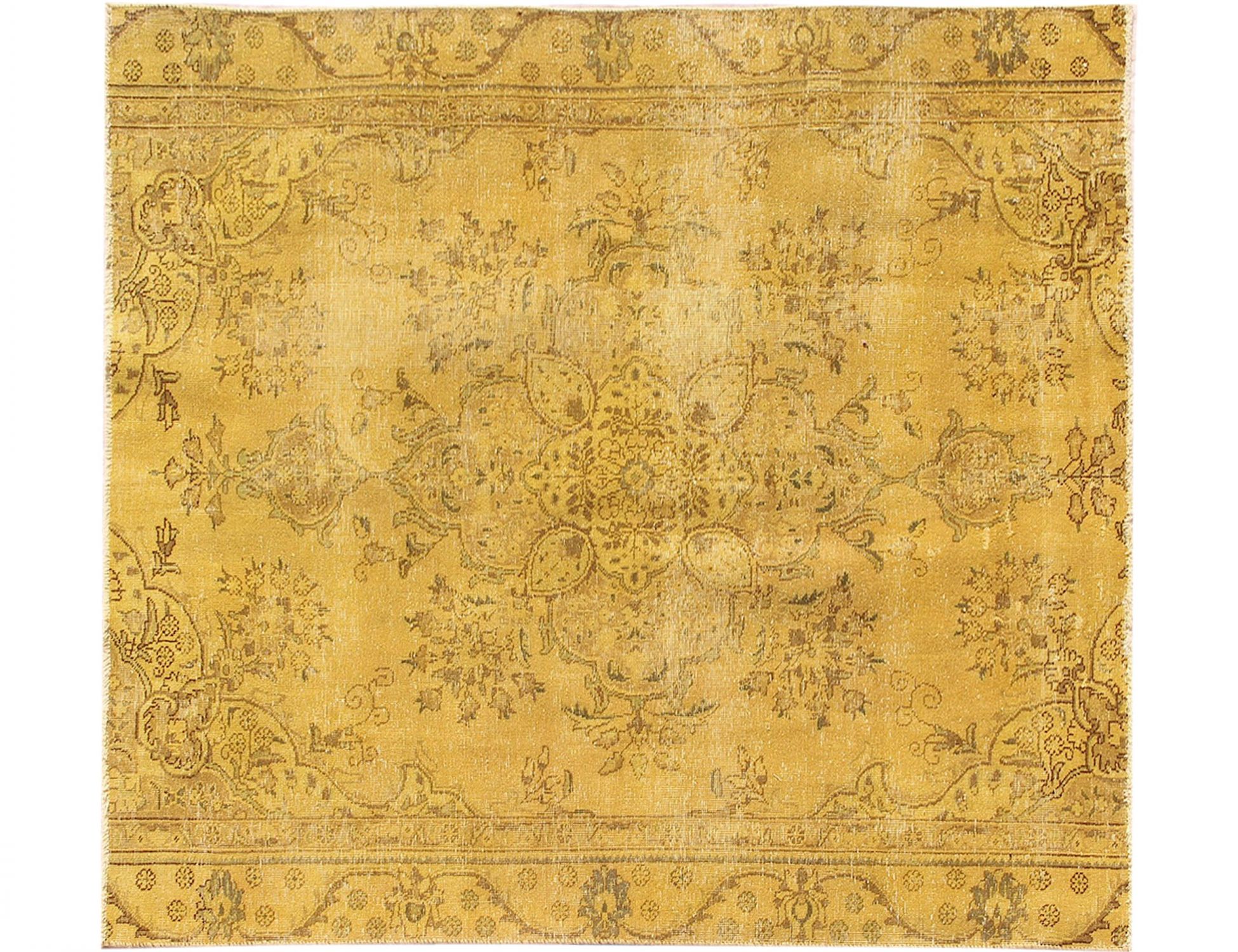 Square  Vintage Carpet  yellow  <br/>215 x 175 cm