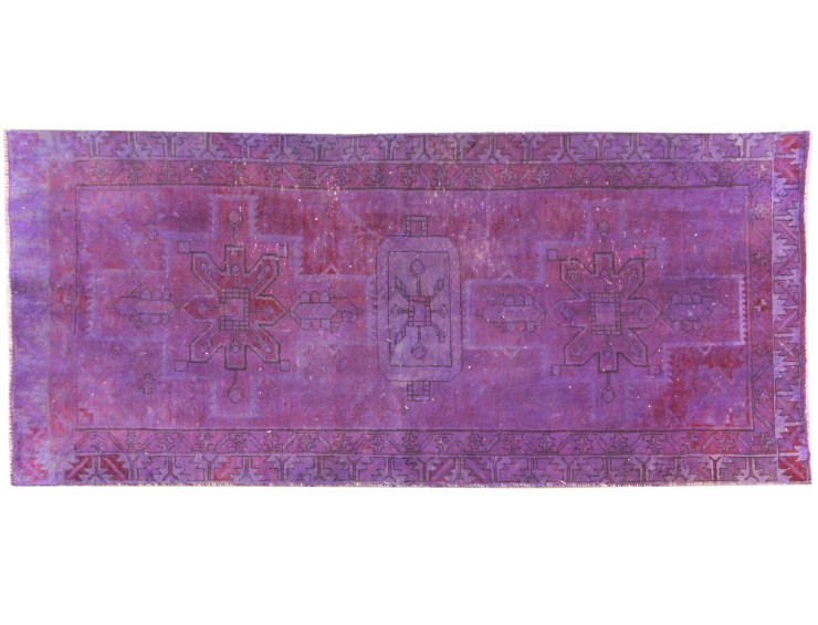 Purper Perzië Perzisch Vintage Tapijt 230 x 108 cm