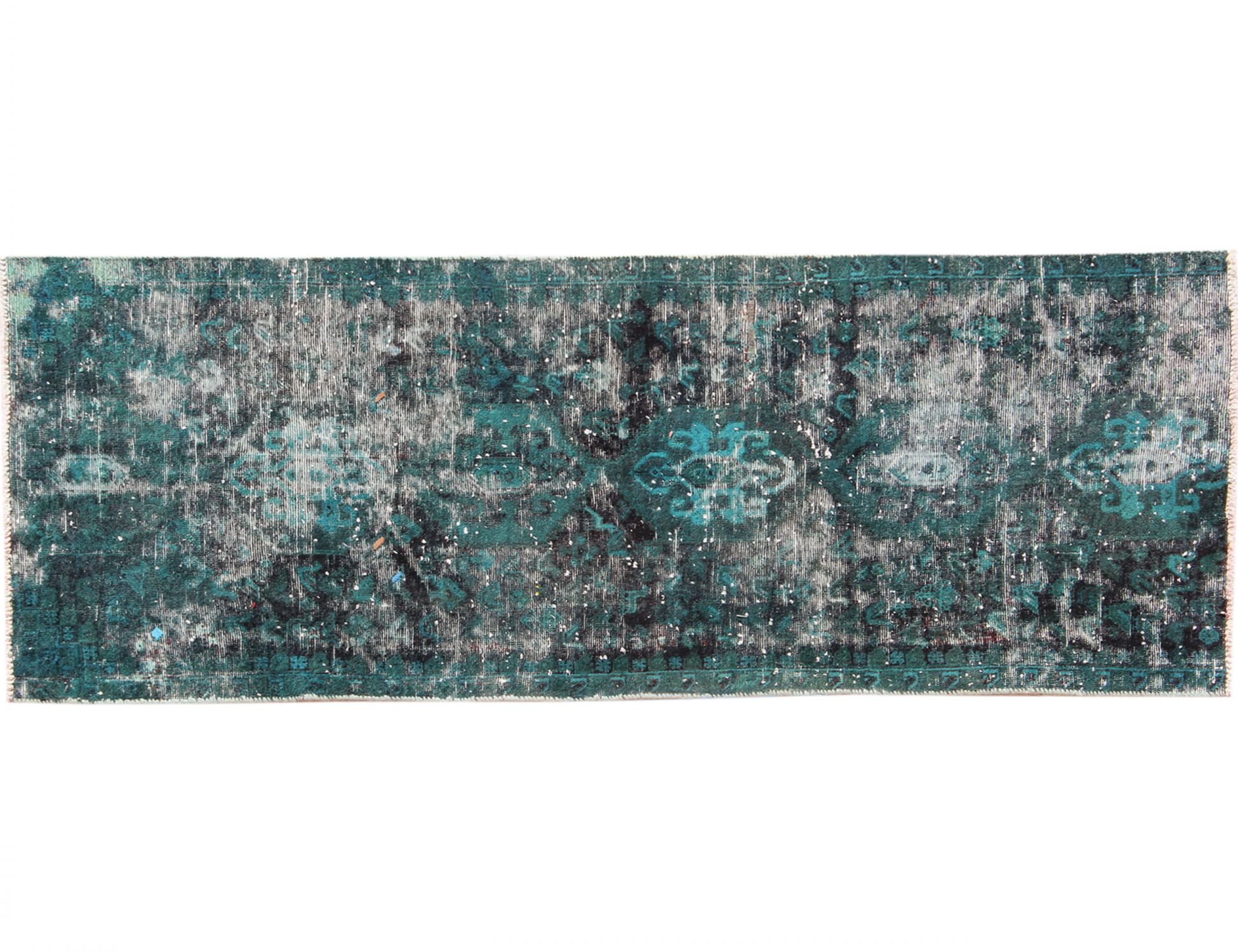 Persischer Vintage Teppich  grün <br/>212 x 85 cm