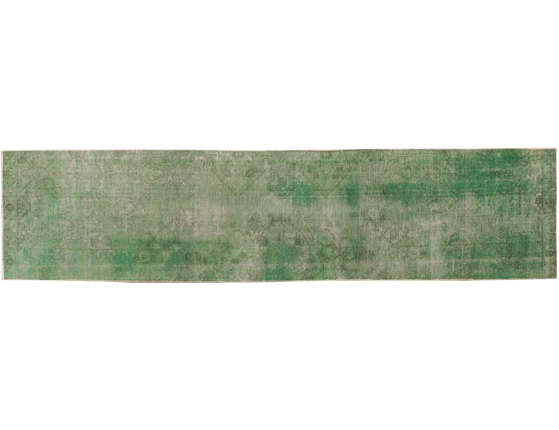 Alfombra persa vintage  verde <br/>330 x 75 cm