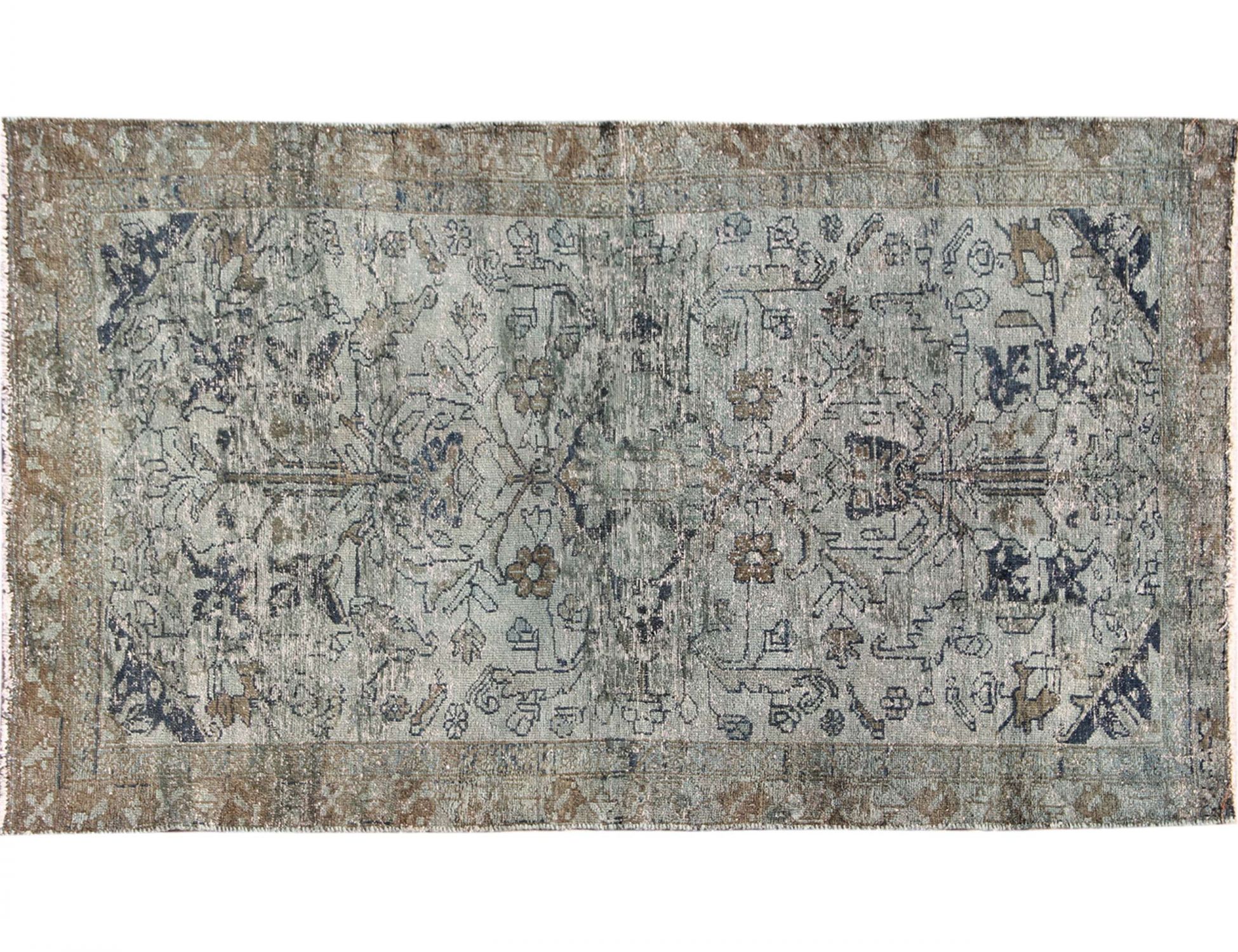 Persischer Vintage Teppich  türkis <br/>195 x 112 cm