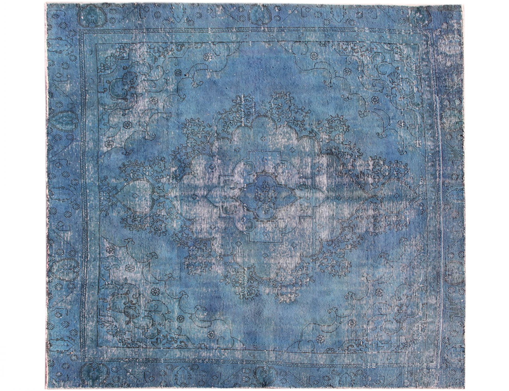Alfombra persa vintage  azul <br/>260 x 265 cm