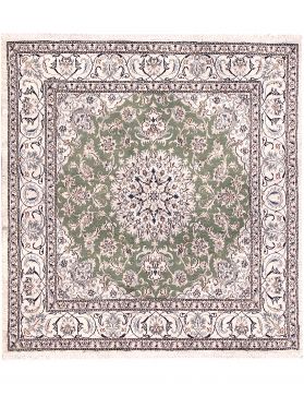 Persischer Nain Teppich 204 x 194 grün