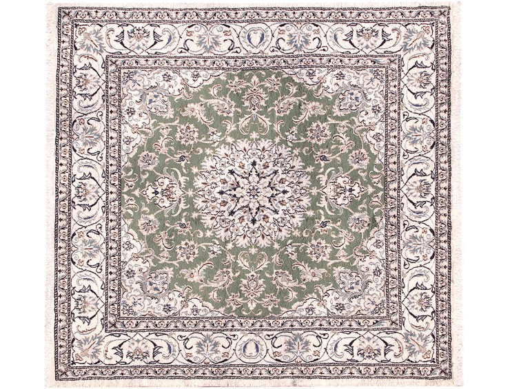 Green  Persia Persian Nain  204 x 194 cm