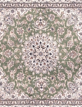 Grønn Persia Persisk Nain teppe  204 x 194 cm