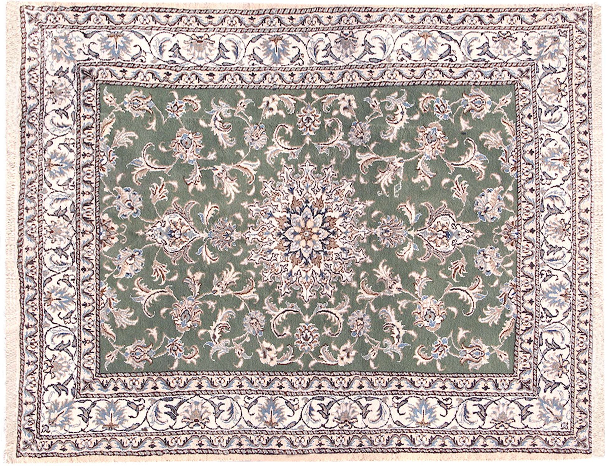 Nain Perserteppich  grün <br/>210 x 147 cm