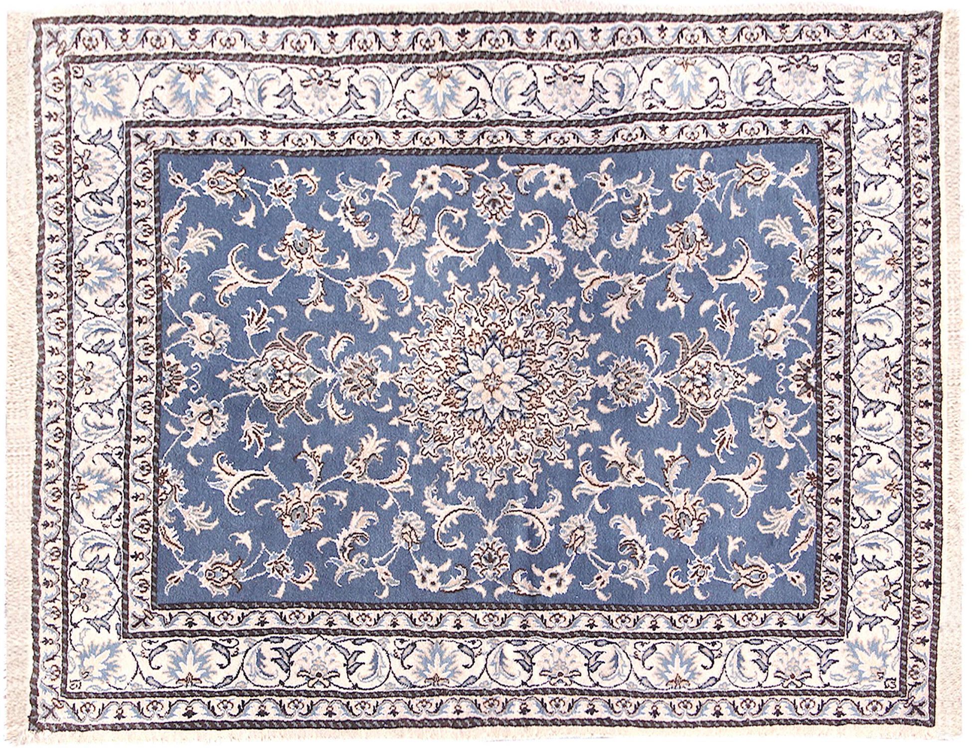 Tapis Persan Nain  bleu <br/>210 x 150 cm
