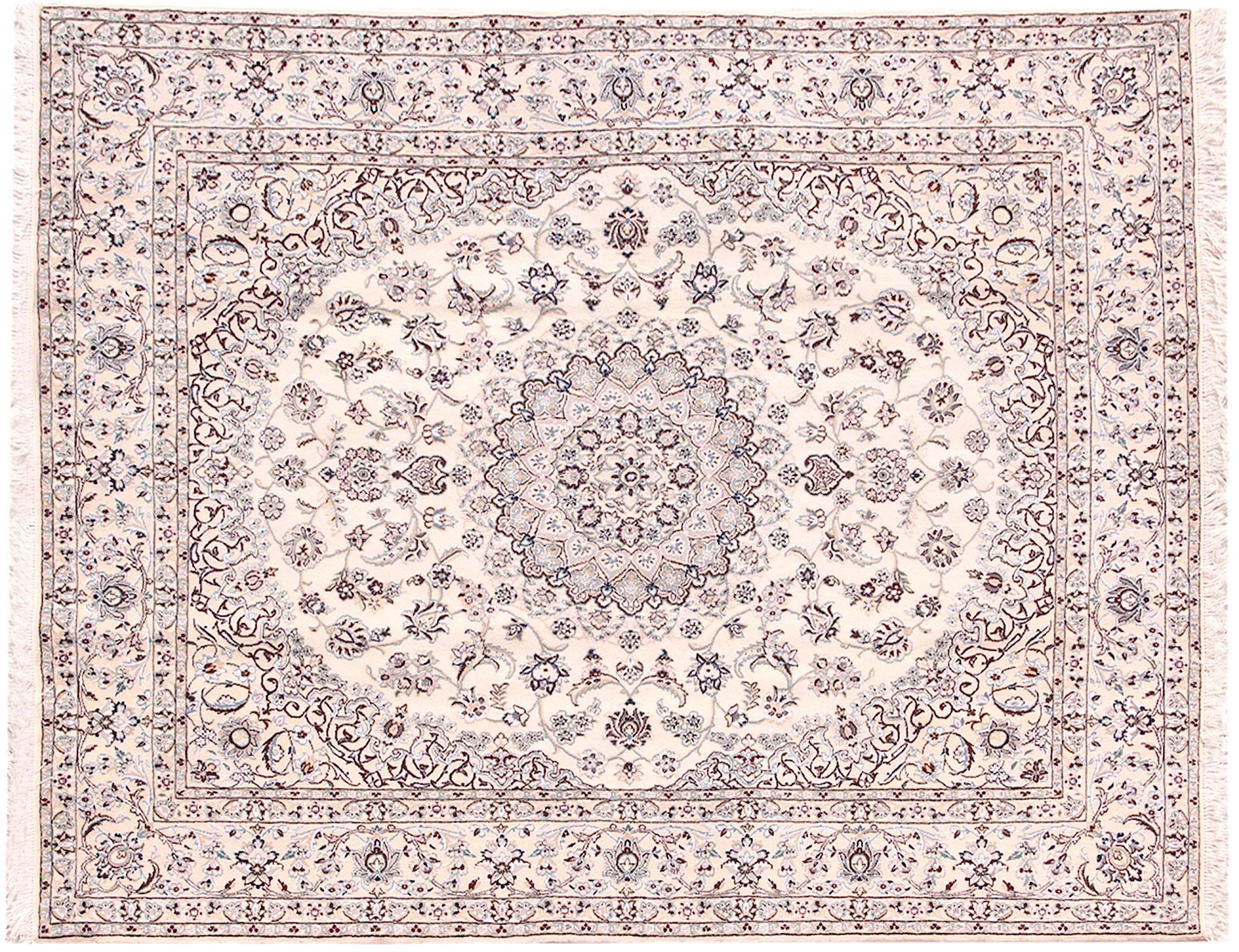 Persian Nain Rug  beige  <br/>258 x 203 cm