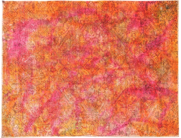 Multifarvet Persien Persisk Vintagetæppe 220 x 140 cm