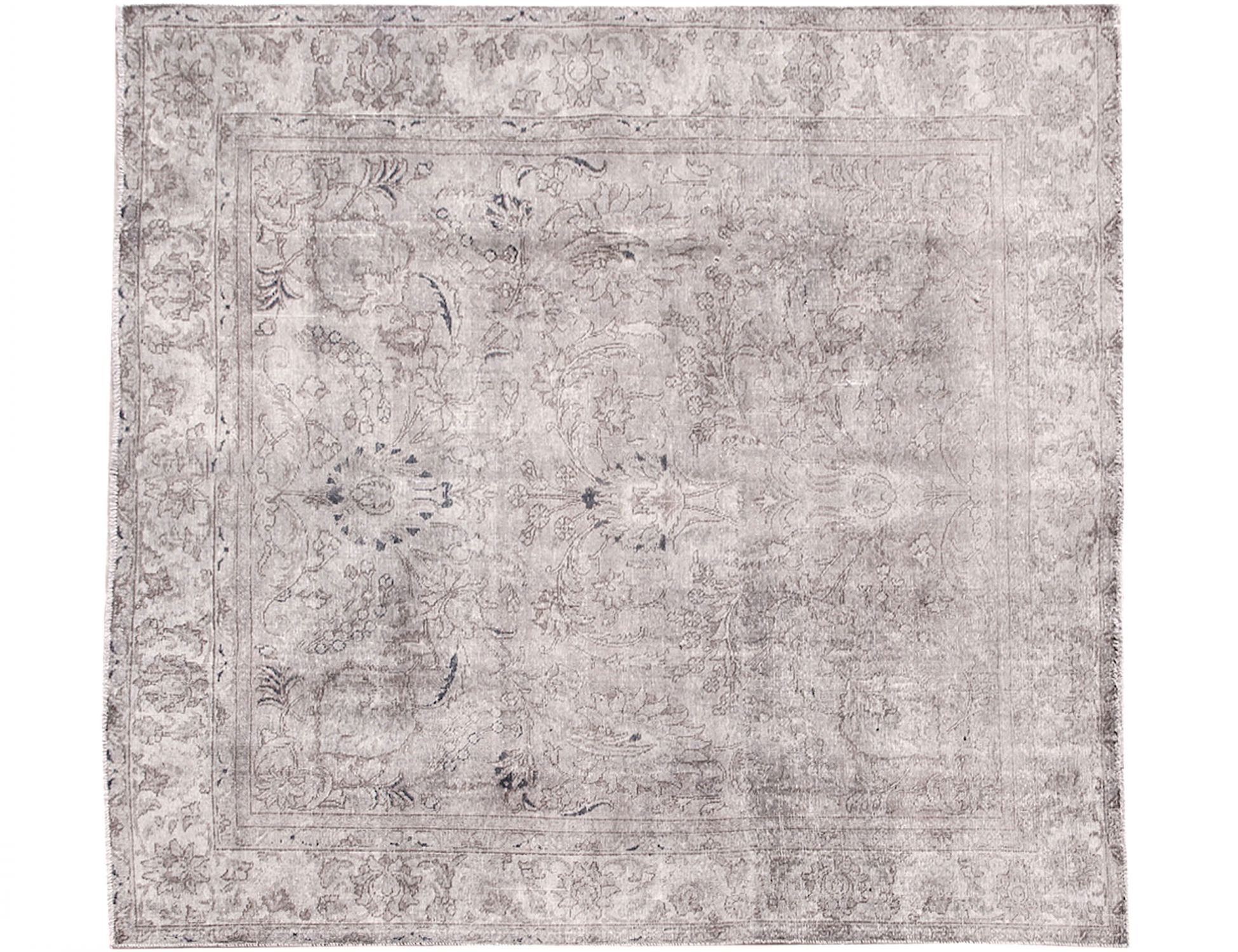 Persischer Vintage Teppich  grau <br/>245 x 255 cm