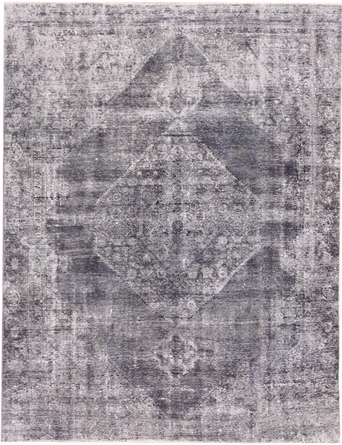 Grau Persien Persischer Vintage Teppich 286 x 220 cm
