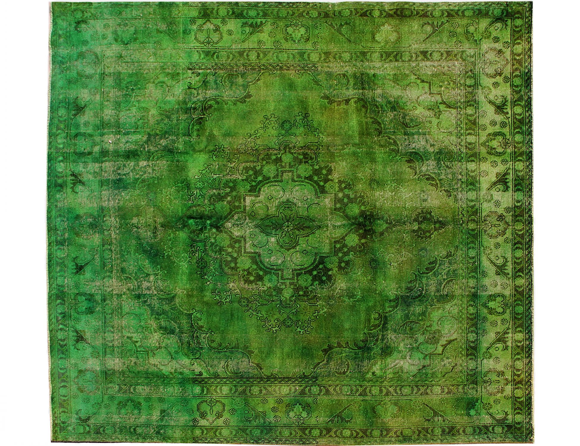 Alfombra persa vintage  verde <br/>300 x 285 cm