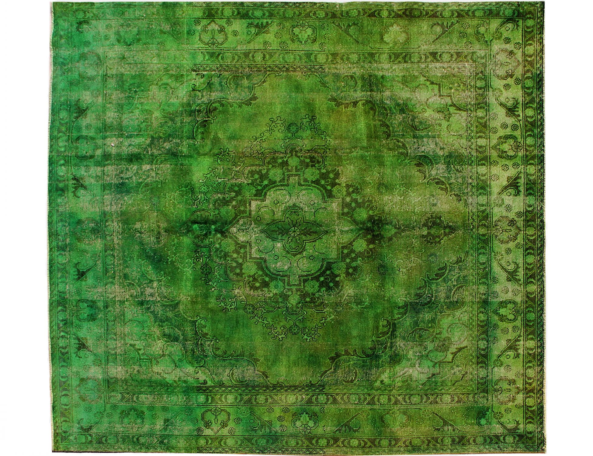 Tappeto vintage persiano  verde <br/>300 x 285 cm