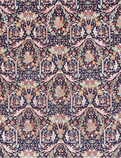 Bleu Persan Tabriz Tapis  368 x 289 cm