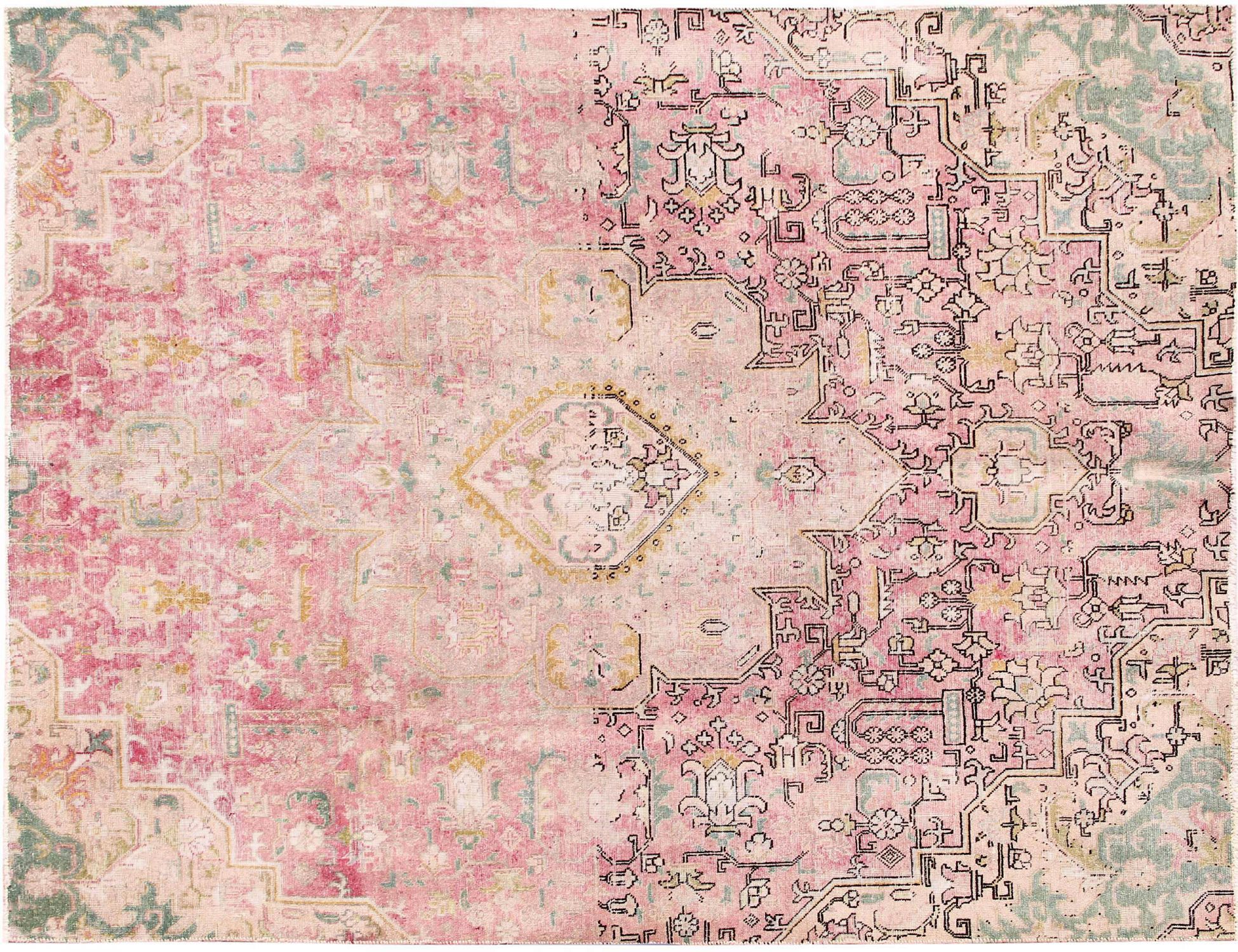 Tappeto vintage persiano  rosa <br/>285 x 217 cm