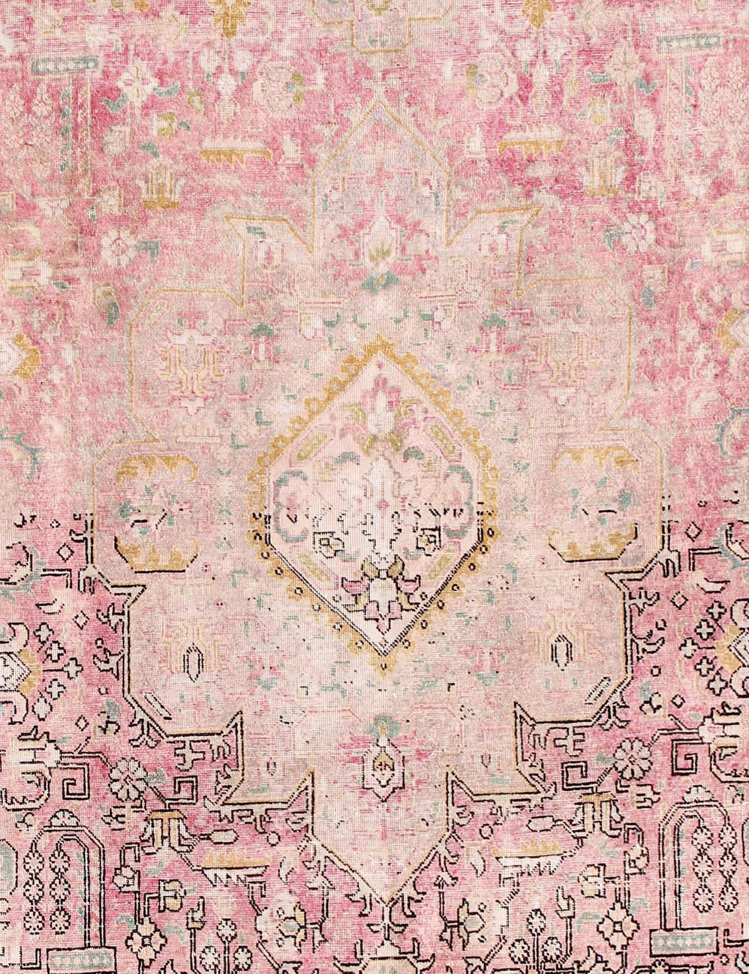 Tappeto vintage persiano  rosa <br/>285 x 217 cm
