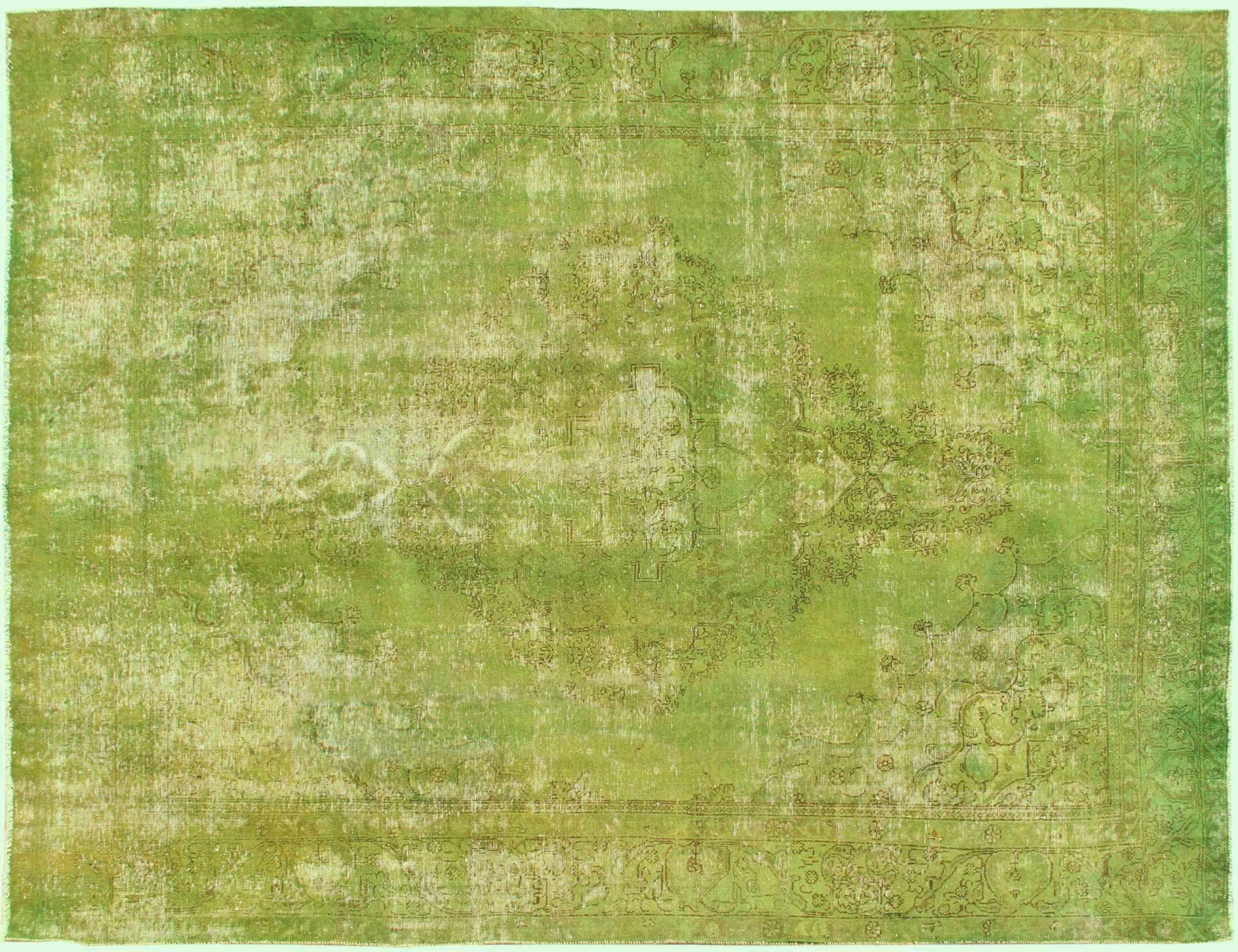 Tappeto vintage persiano  verde <br/>377 x 283 cm