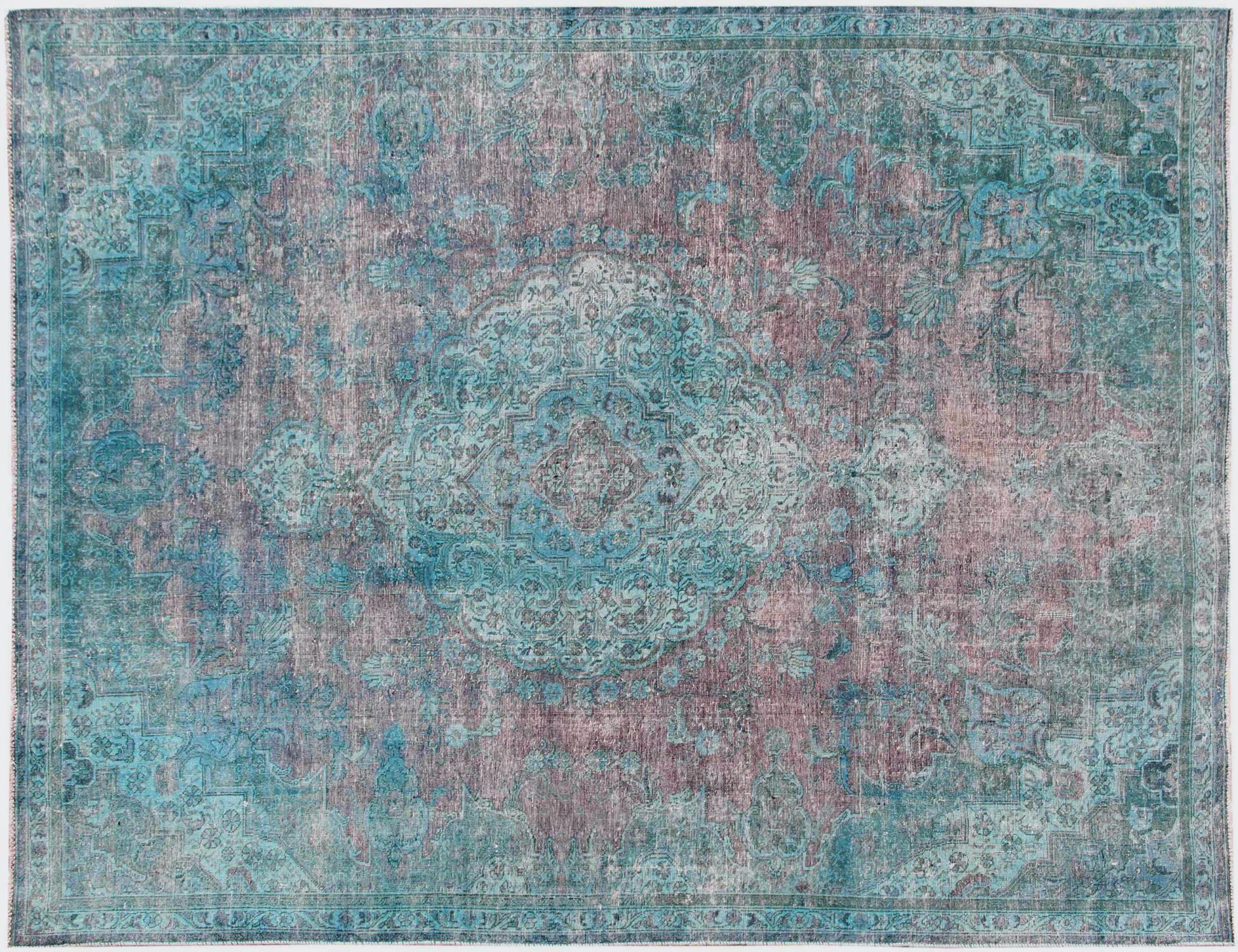 Tappeto vintage persiano  turchese <br/>308 x 225 cm