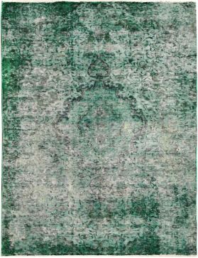 Tappeto vintage persiano 233 x 137 verde