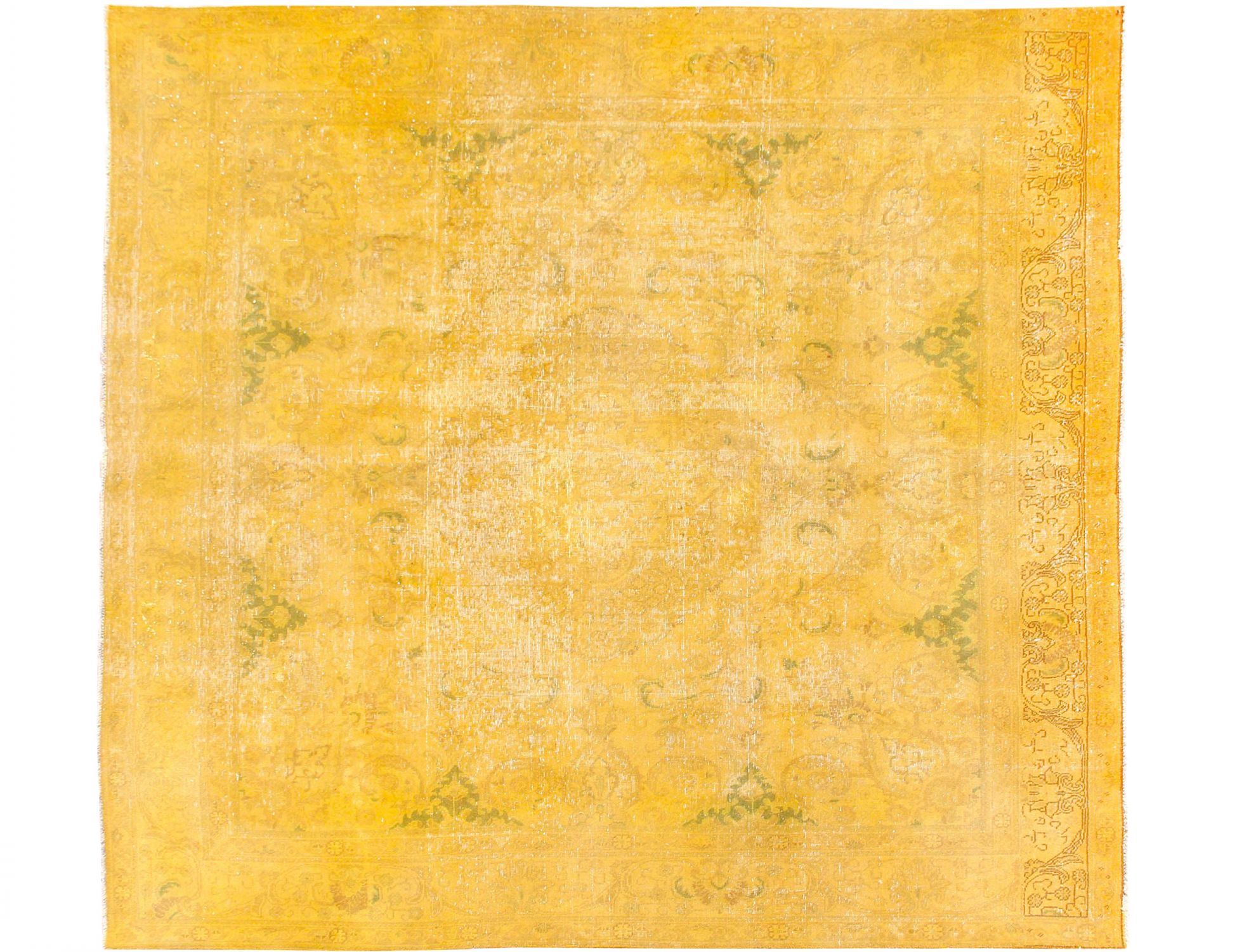 Tappeto vintage persiano  giallo <br/>283 x 290 cm