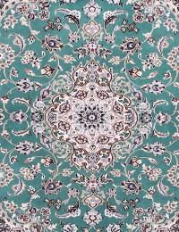 Grønn persia Nain Teppe  159 x 104 cm