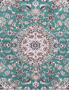 Grønn Persia Nain Teppe 159 x 104 cm - view 4