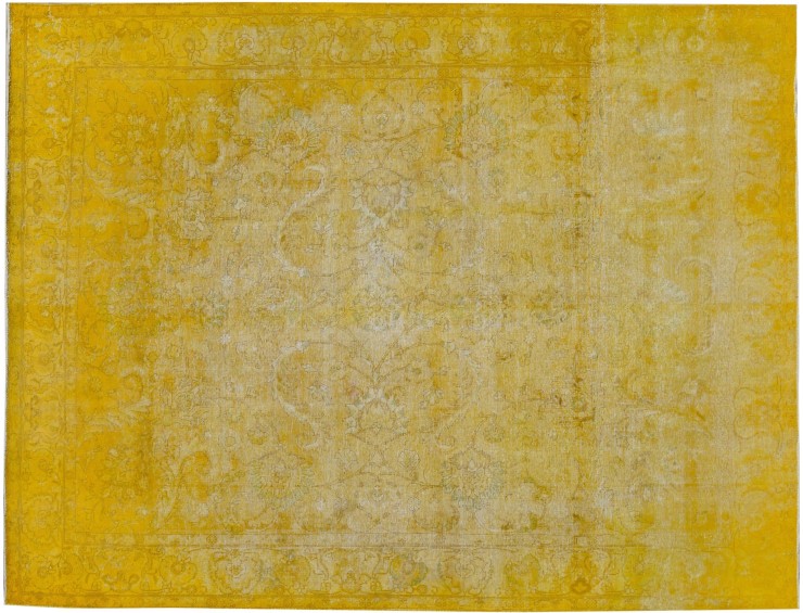 Gul Persien Persisk Vintagetæppe 384 x 283 cm