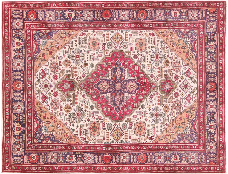 Beige Persien Tabriz Matta  305 x 197 cm