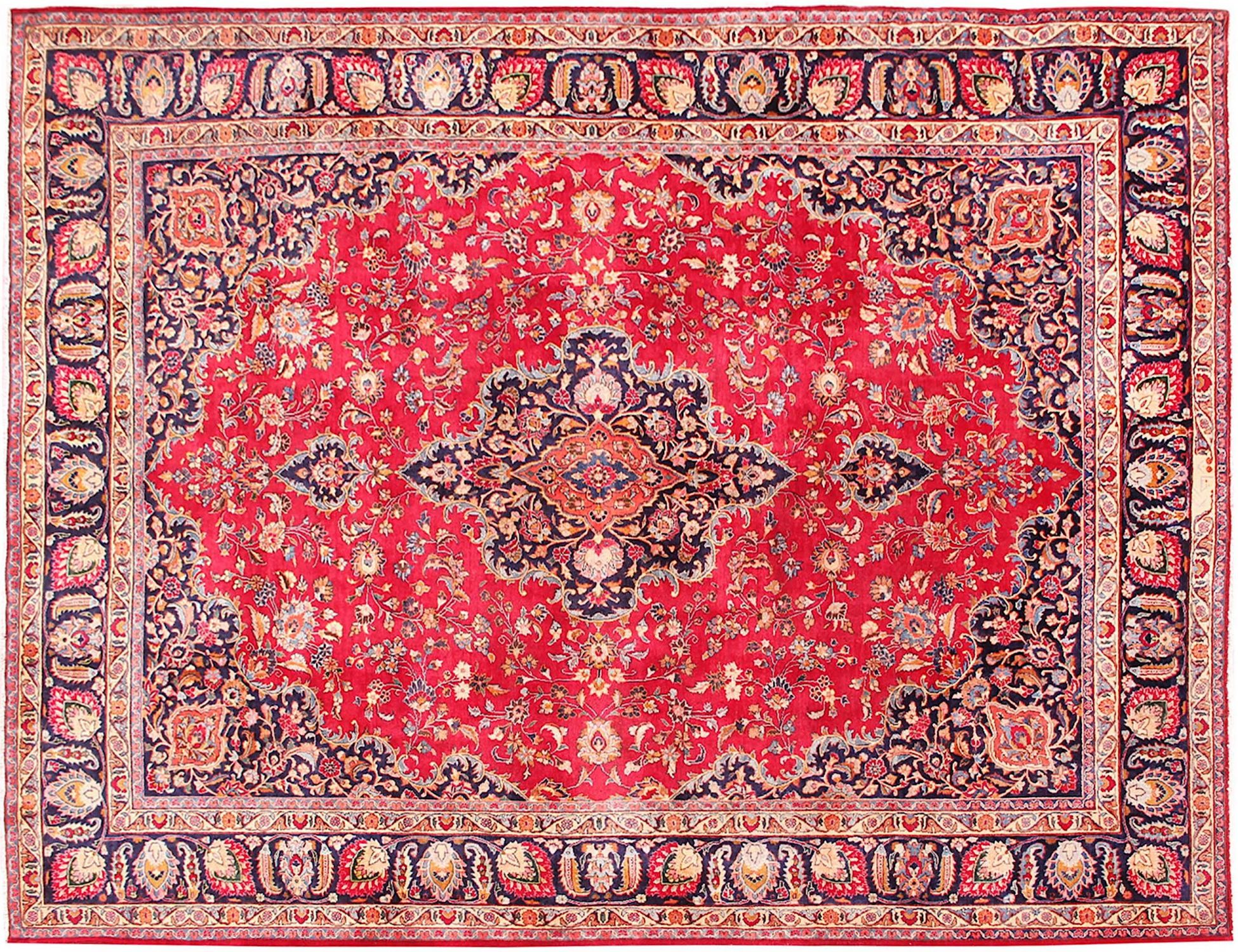 Mashad Tæppe  rød <br/>377 x 302 cm