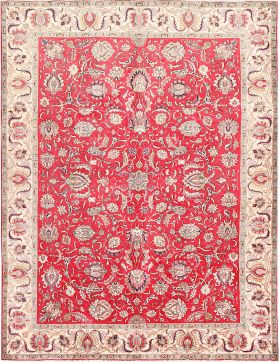 Tabriz Tæppe 332 x 248 rød