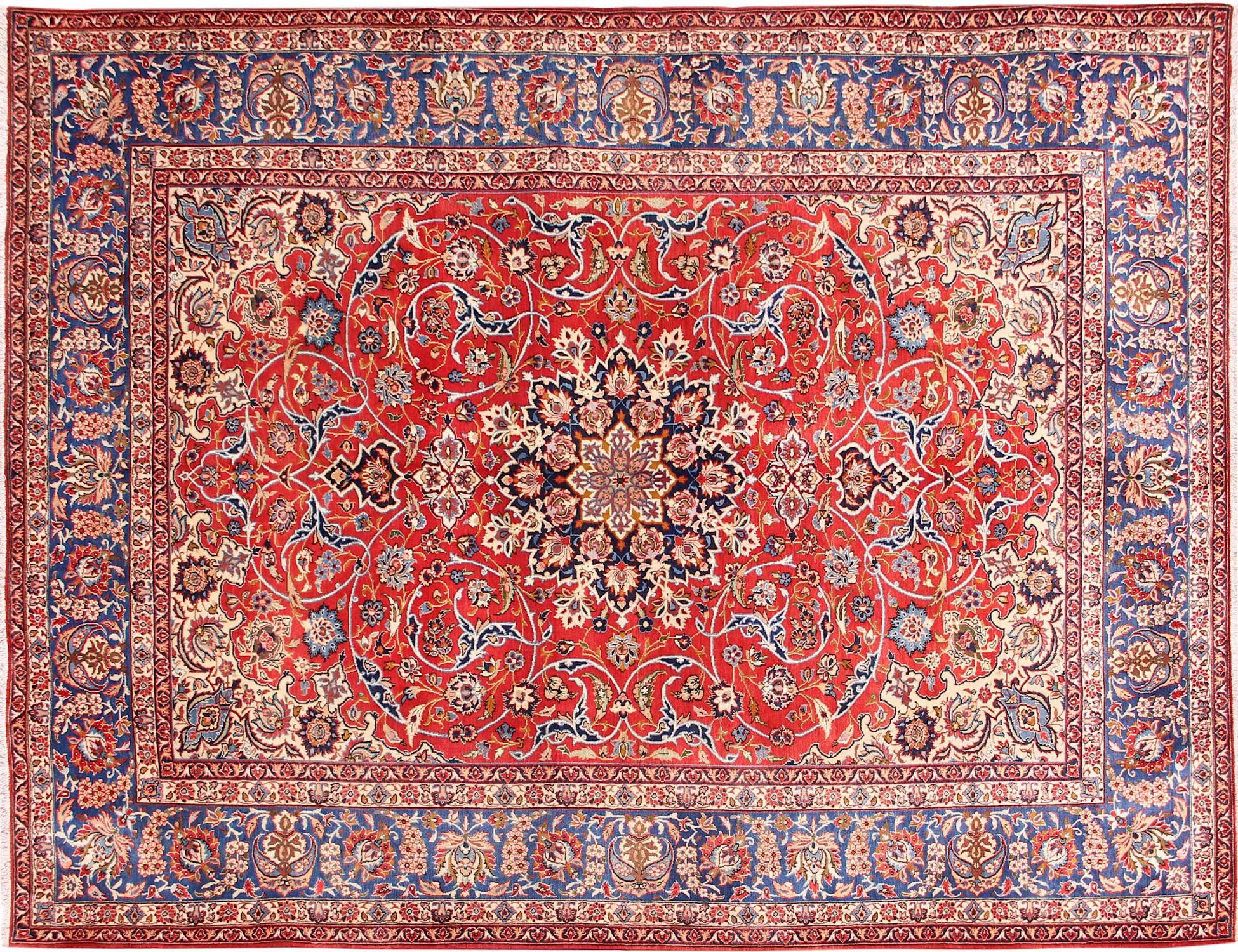 Isfahan Tappeto  blu <br/>367 x 261 cm