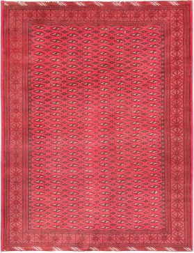 Turkman Tæppe 296 x 204 rød