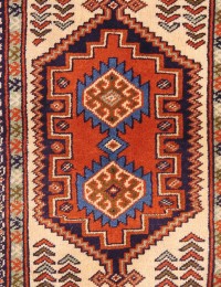 Beige  Persia Turkman Carpet  90 x 63 cm