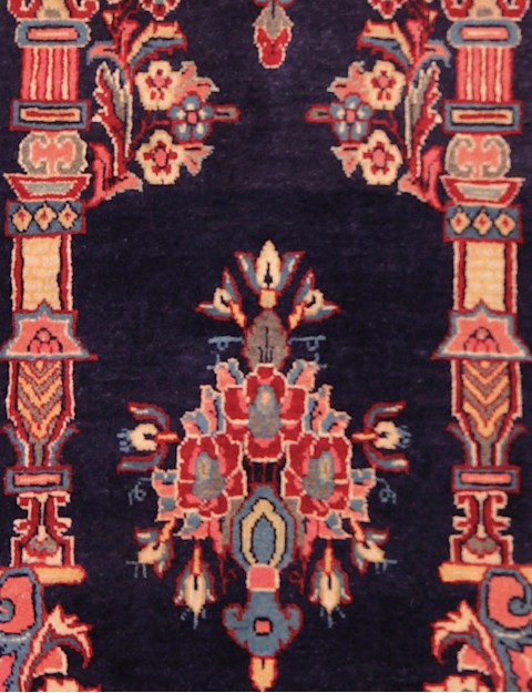 Blau Persien   Sarough Teppich  96 x 51 cm