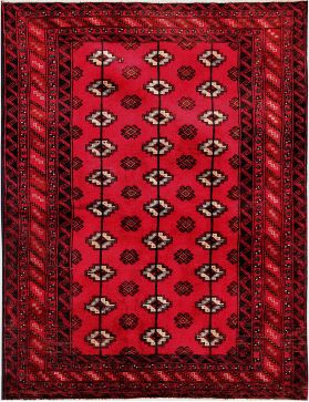Turkman Tæppe 200 x 115 rød