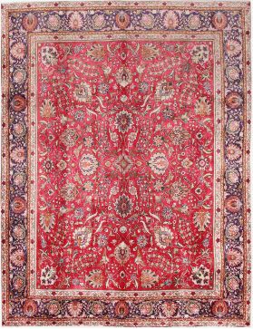 Tabriz Teppich 346 x 285 rot