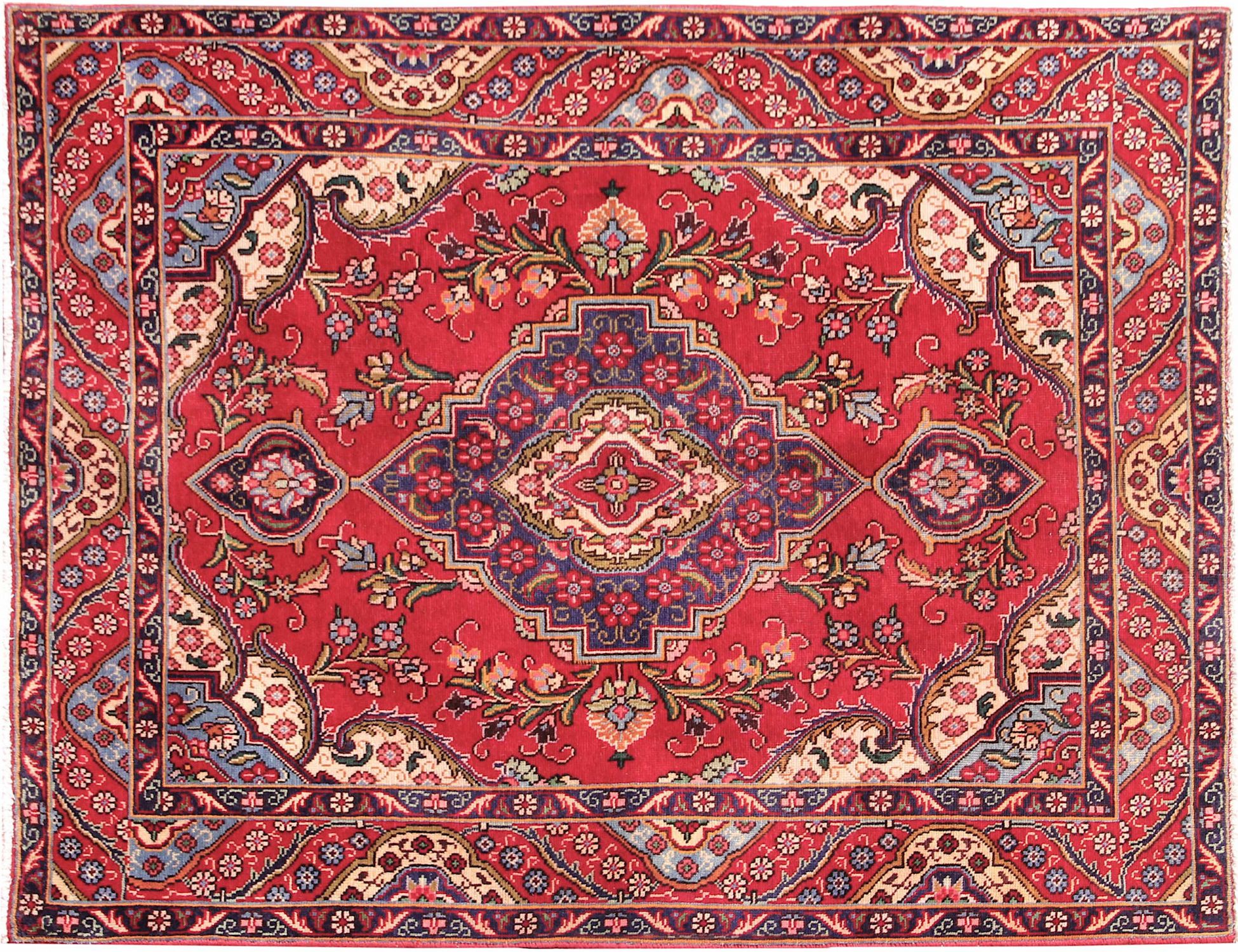 Tabriz Tappeto  rosso <br/>192 x 140 cm