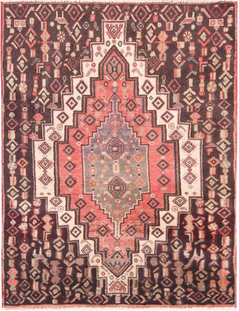 Blu Persiano Hamadan Tappeto  85 x 65 cm