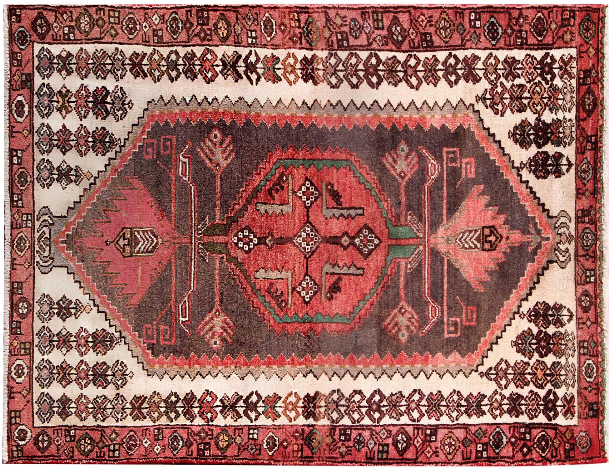 Hamadan Tappeto  beige <br/>150 x 95 cm